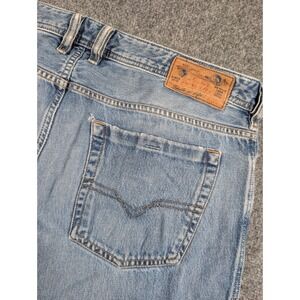 Diesel Zatiny Bootcut Jeans Mens 36/31 Med Wash‎ Distressed Button Fly Denim